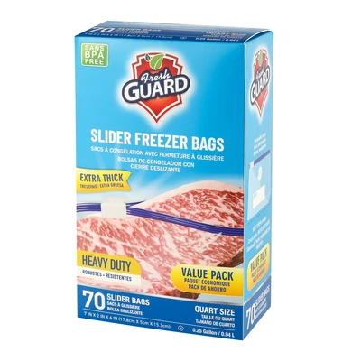 31108, Fresh Guard Slider Freezer Quart 70ct, 191554311084
