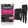 18301, Cindy Claire Thermal Set Women Black, 191554183018