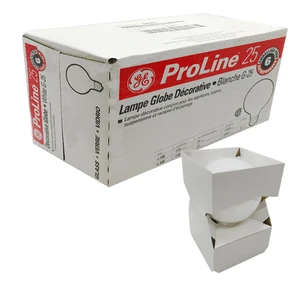 GE24657, GE ProLine 25W Globe White 6pk, 43168246576