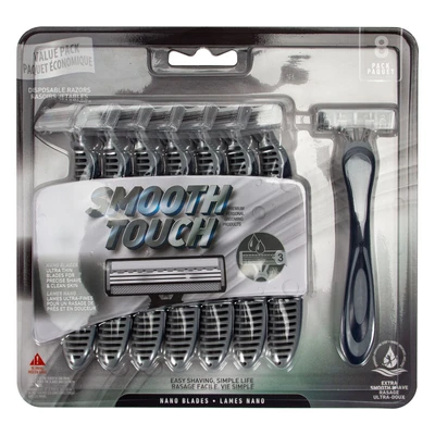 67118, Smooth Touch Razor Triple blade 8PK, 191554671188