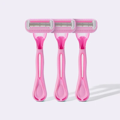67212, Modess Four Blade Razors 3-Pack, 191554672123