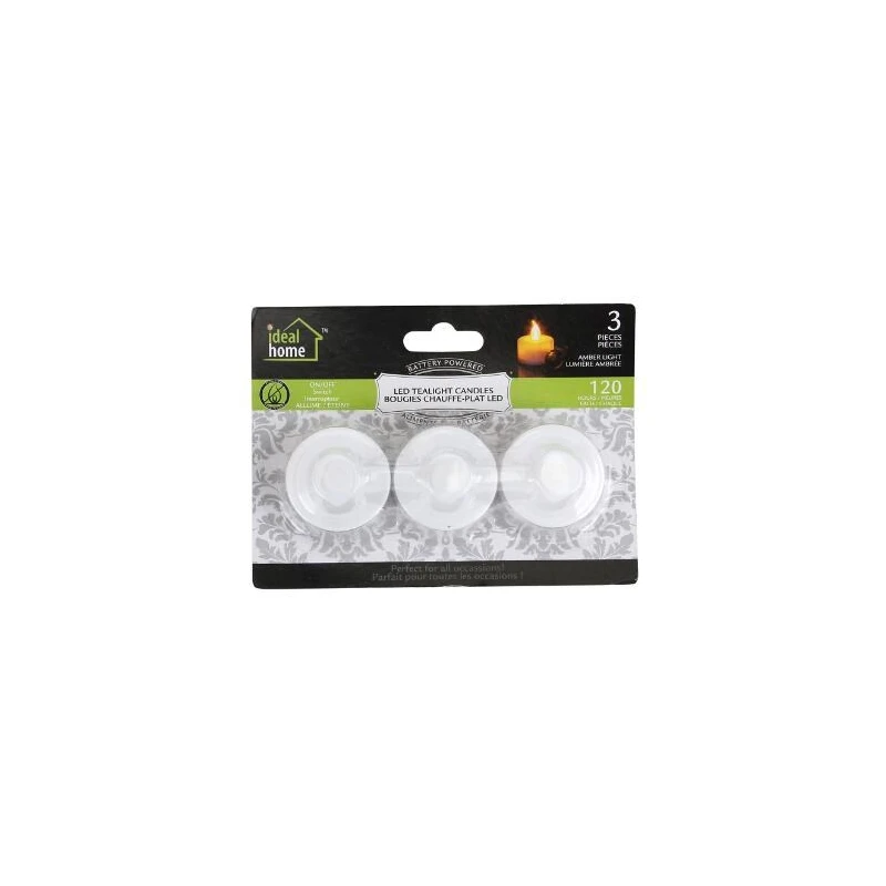 Ideal Home LED Tealight 3PK Amber Light