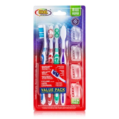 68004, Oral Fusion Toothbrush 8PK Cyclone Med, 191554680043