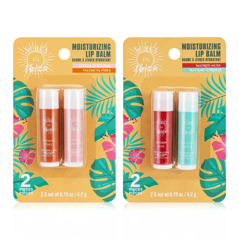 Solo En Ibiza Moisturizing Lip Balm 2pk