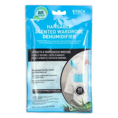 60161, Air Fusion Moisture Absorber+Odor Eliminator 6.35 OZ Activated Bamboo Charcoal, 191554601611
