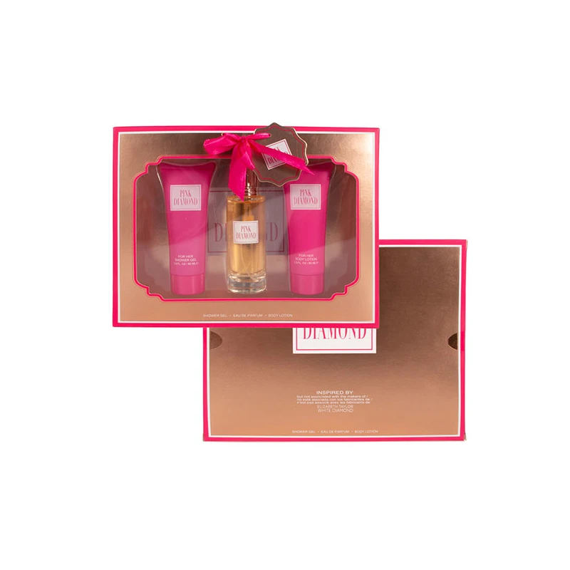Women's 3pcs Set PINK DIAMOND 1.7fl.oz EDP 2.8fl.oz Shower Gel 2.8fl.oz Body Lotion