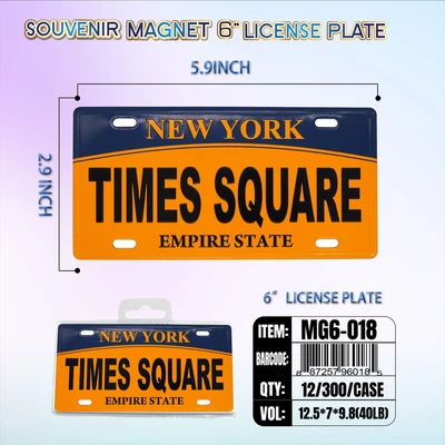 MG6-018, License Plate Magnet 6“x3", 887257960185