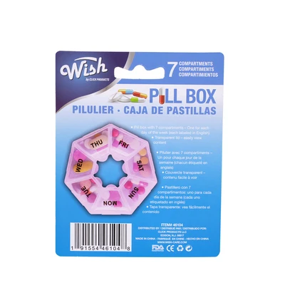 46104, Wish 7 Compartment Pill Box, 191554461048