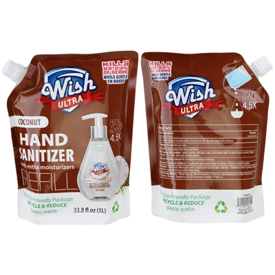 60260, Wish Ultra Hand Sanitizer Refill 33.8oz Coconut, 191554602601