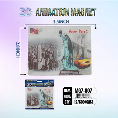 MG7-007, New York 3D Animation Magnet MG7-Series, 887257970078