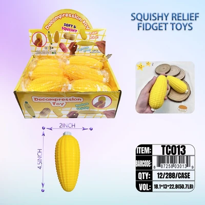 TC013, Squishy Flour Corn 4.5"x 2", 887258030139