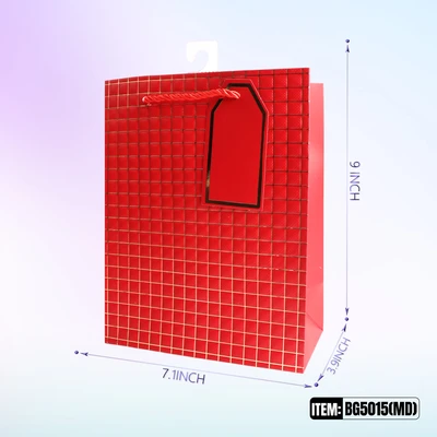BG5015-MD, General Gift Bags MD x4 Assted.  7.1"x3.9"x9", 887257150333