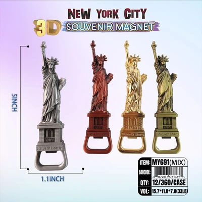MY691, New York Souvenir M. Metal Magnet, 887257916915