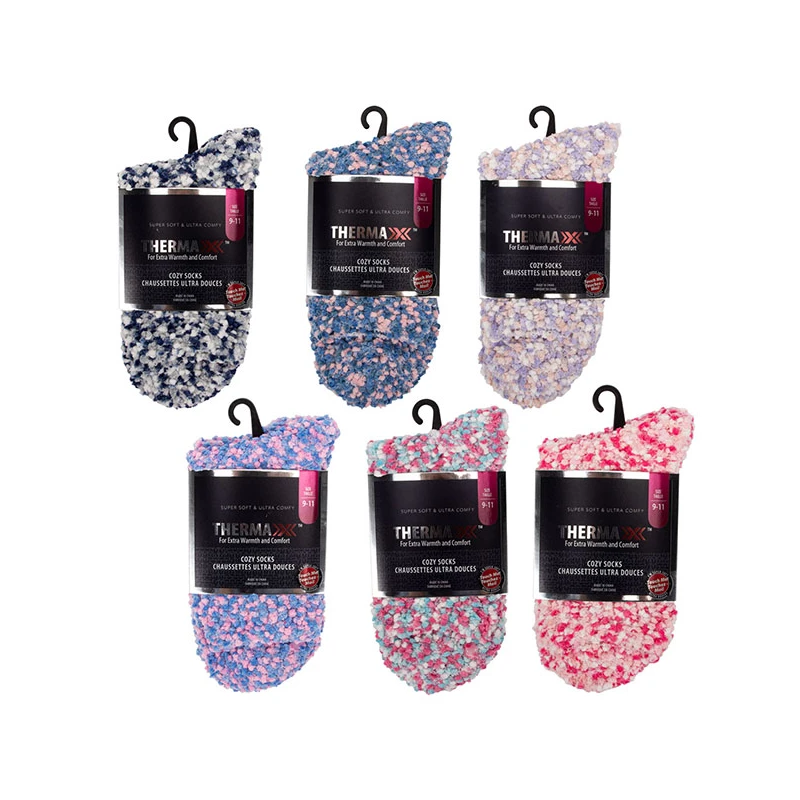 Thermaxxx Fuzzy Socks w/Non-Slip Bottom
