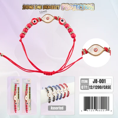 J8-001, String Line Protection Bracelet, 887257880018
