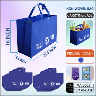 WVB005, Heavy Duty Non-Woven Bags 23.6"x8.5x16", 887257286537