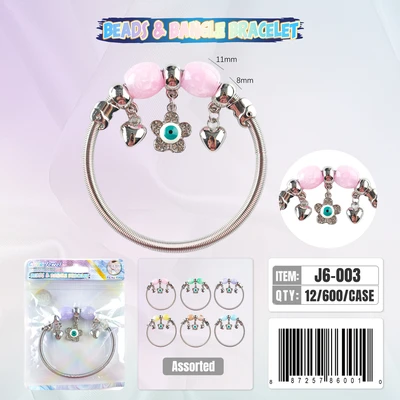 J6-003, BANGLE & BEADS BRACELET, 887257840012