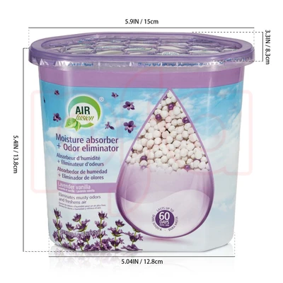 60150, Air Fusion Moisture Absorber+Odor Eliminator 14oz Lavender Vanilla, 191554601505