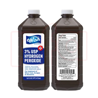 61307, Wish Hydrogen Peroxide 16oz 3%, 191554613072