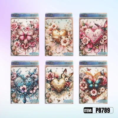 P8789, Portable Flip Mirror Butterfly Assorted 6  24/DP, 887257287893