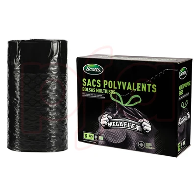 ST-30212, Drawstring Trash Bag Flex 33 Gal 80CT Black - Scotts, 191554302129