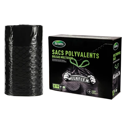 ST-30212, Drawstring Trash Bag Flex 33 Gal 80CT Black - Scotts, 191554302129