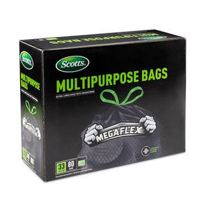 ST-30212, Drawstring Trash Bag Flex 33 Gal 80CT Black - Scotts, 191554302129
