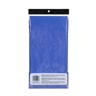 50003, Party Central Heavy Duty Rectangle Plastic Tablecover - Blue, 191554500037