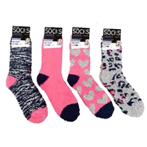 10178, Thermaxxx Fuzzy Socks w/Non-Slip Bottom, 191554101784