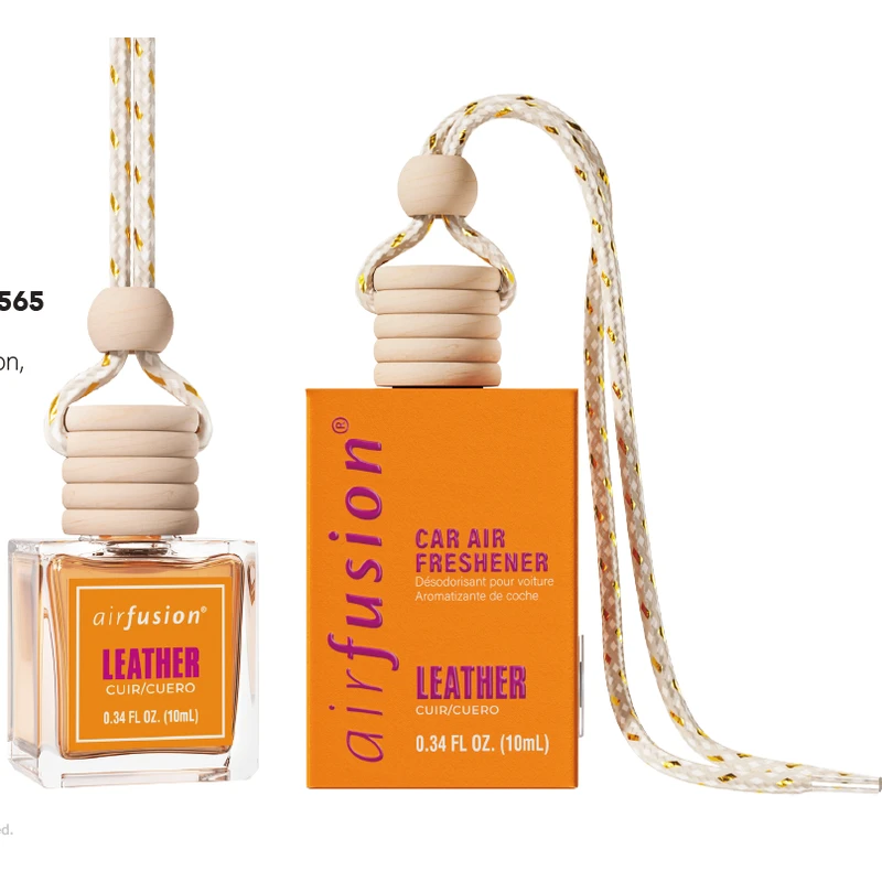 Air Fusion car perfume hanging glass bottle 10ml Leather