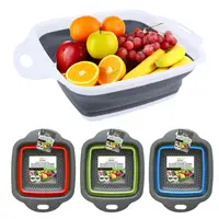 38160, Ideal Kitchen Collapsible Silicone Colander  Square, 191554381605