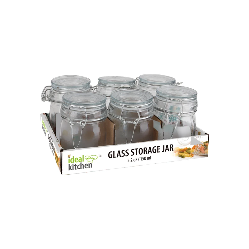 Glass Jar Gasket Lid 150ml