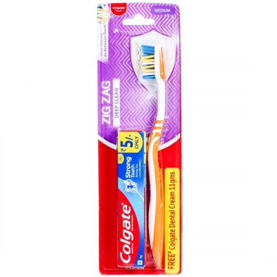 CTB-ZZ11-M, Colgate Toothbrush Zig Zag + 11g Paste Medium, 8901314773104