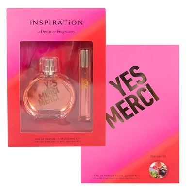 88481, Women's 2pcs Vial Set YES MERCI 50ml/1.7fl.oz+10ml/0.34fl.oz EDP, 191554884816