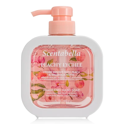 60650, Scentabella Hand Soap 10oz/300ml Peachy Lychee, 191554606500