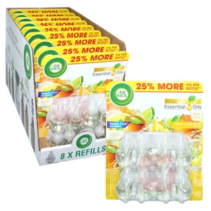 AWO8BCS, Air Wick Oil 8PK Refills Bright Citrus Splash, 062338973609