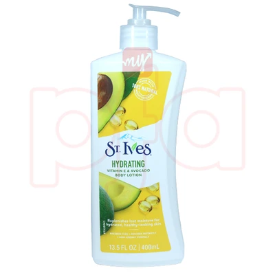 SIBL400VE, St. Ives 400mL 13.5oz Body Lotion Vitamin E & Avocado, 7506306218093