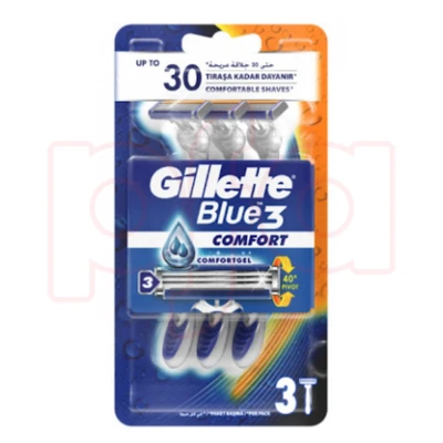 GB3-3C-6, Gillette Blue 3 Razor 3CT Comfort, 7702018489619