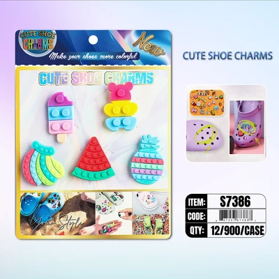S7386, Cute Shoe Charms New 5/pcs/Pk, 887257873867
