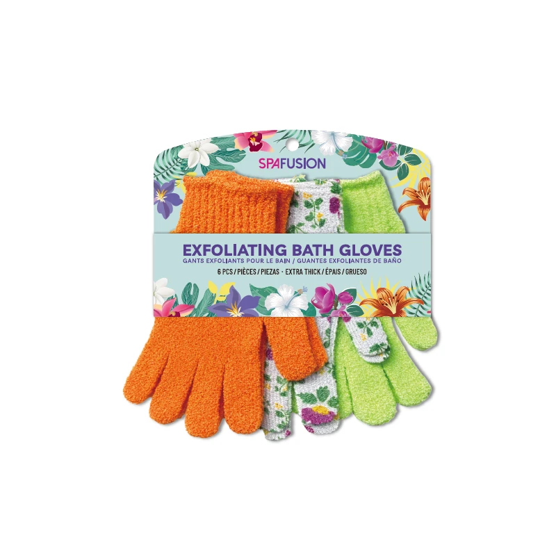 SPA FUSION Body Exfoliating Gloves 3 Pairs