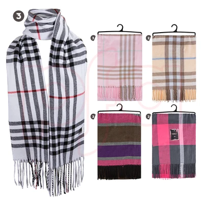 13004, Thermaxxx Ladie's Scarf Plaid Stripes HD, 191554130043