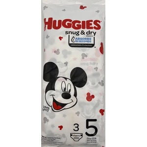 HD3DB5, Huggies snug and dry diapers Disney baby 3pk 5, 036000439458