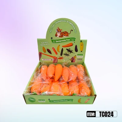 TC024, Squishy Flour carrot 1. 7" x 5.7", 887258030245