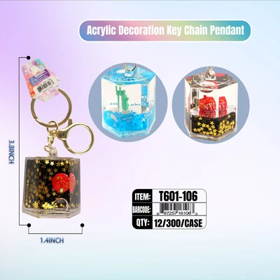 T601-106, New York Acrylic Souvenir Key Chain, 887257161063