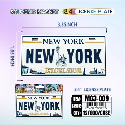 MG3-009, License Plate Magnet  3.35“x1.65", 887257980091