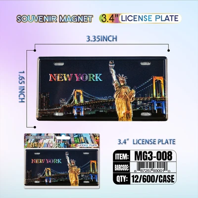 MG3-008, License Plate Magnet  3.35“x1.65", 887257980084