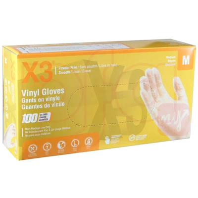GPX344100, Ammex Vinyl Gloves 100CT Medium, 697383942500