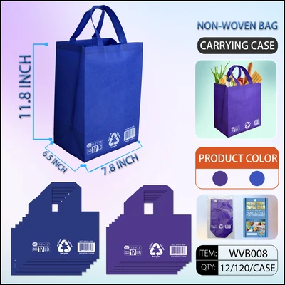 WVB008, Heavy Duty Non-Woven Bags 12"x7.8"