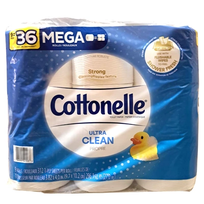 CTN9UCL, Cottonelle 9count Bundle Toilet Tissue Ultra Clean, 036000541533