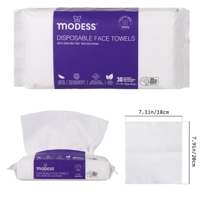 DT24053, Modess Face Towel 30pcs 7.1"x7.9", 191554240537